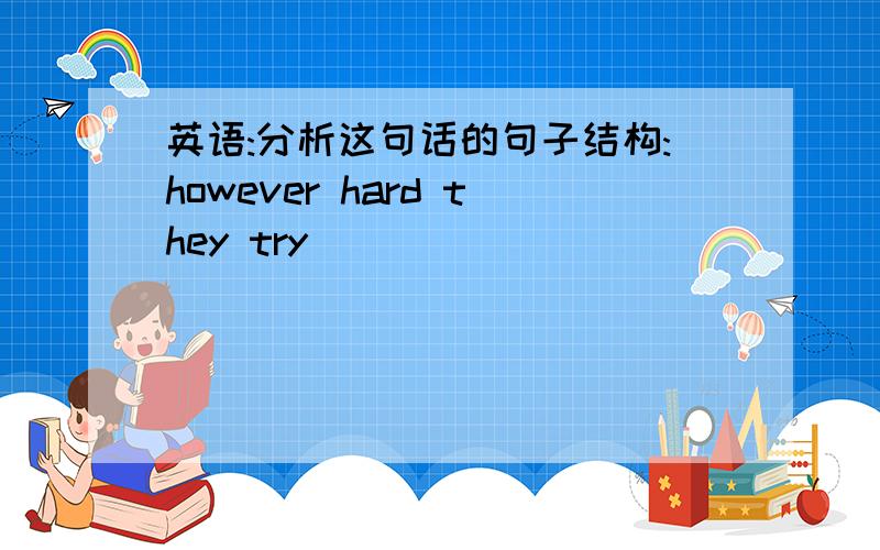 英语:分析这句话的句子结构:however hard they try