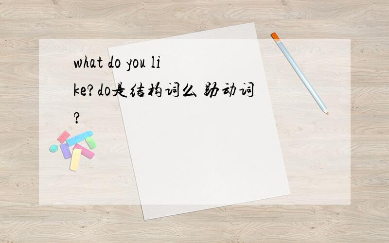 what do you like?do是结构词么 助动词?