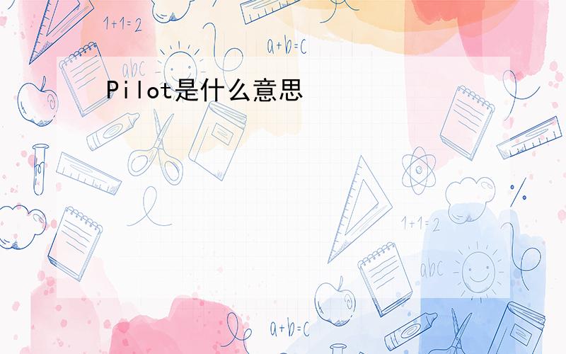 Pilot是什么意思