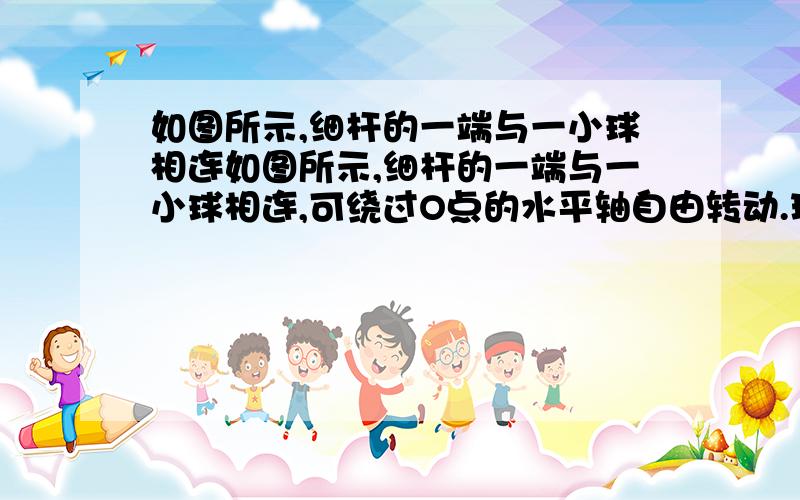 如图所示,细杆的一端与一小球相连如图所示,细杆的一端与一小球相连,可绕过O点的水平轴自由转动.现给小球一初速度,使它做圆周运动,图中a、b分别表示小球轨道的最低点和最高点.则杆对球