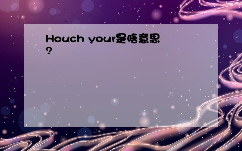 Houch your是啥意思?