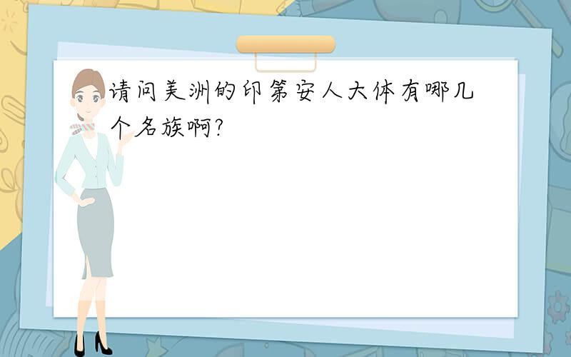 请问美洲的印第安人大体有哪几个名族啊?