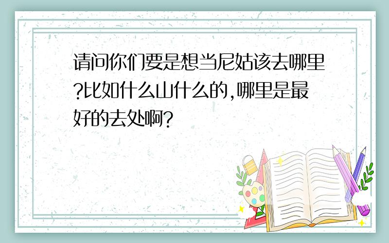 请问你们要是想当尼姑该去哪里?比如什么山什么的,哪里是最好的去处啊?