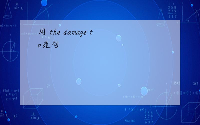 用 the damage to造句