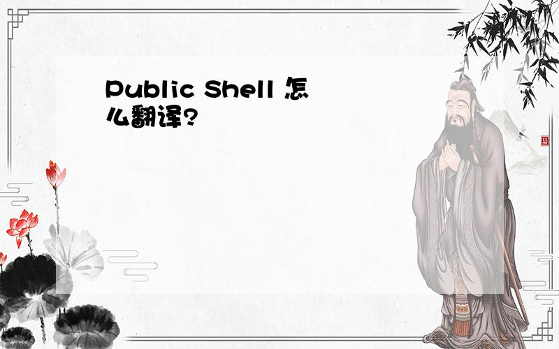 Public Shell 怎么翻译?