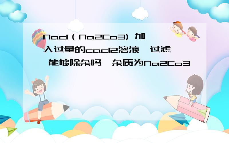 Nacl（Na2Co3) 加入过量的cacl2溶液,过滤 能够除杂吗,杂质为Na2Co3