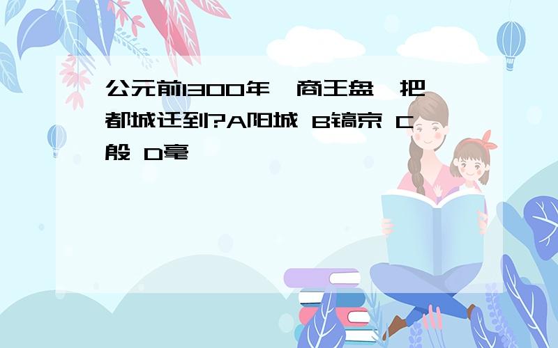 公元前1300年,商王盘庚把都城迁到?A阳城 B镐京 C殷 D毫