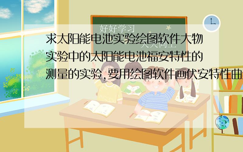 求太阳能电池实验绘图软件大物实验中的太阳能电池福安特性的测量的实验,要用绘图软件画伏安特性曲线,谁能给下那个软件啊?或者告诉我那软件叫什么==