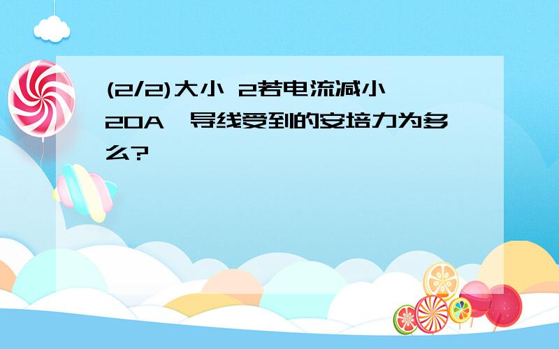 (2/2)大小 2若电流减小20A,导线受到的安培力为多么?