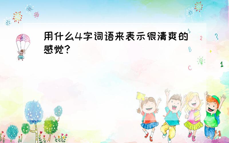 用什么4字词语来表示很清爽的感觉?