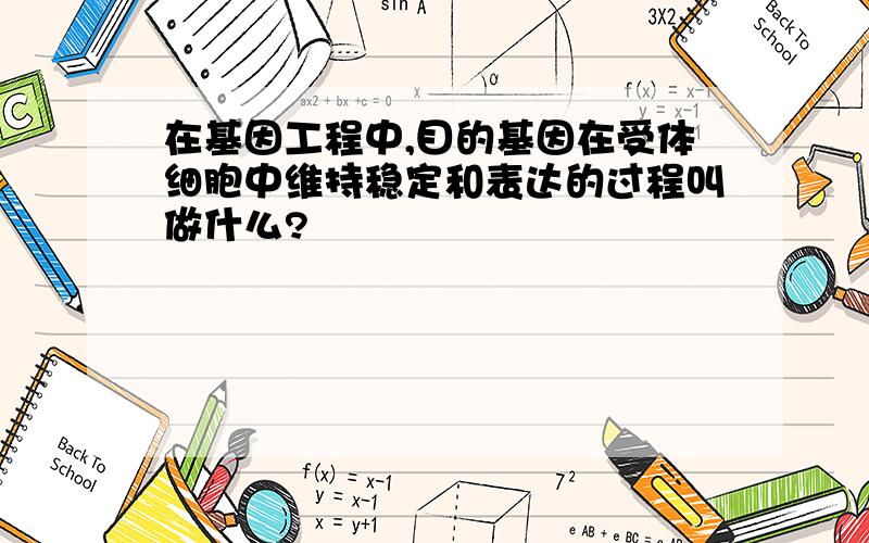 在基因工程中,目的基因在受体细胞中维持稳定和表达的过程叫做什么?