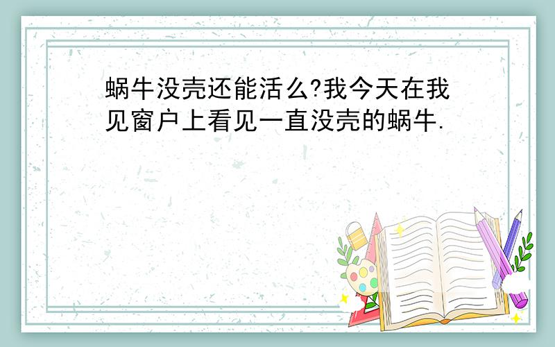 蜗牛没壳还能活么?我今天在我见窗户上看见一直没壳的蜗牛.