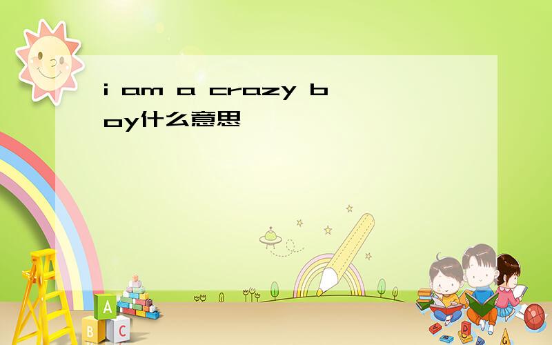 i am a crazy boy什么意思