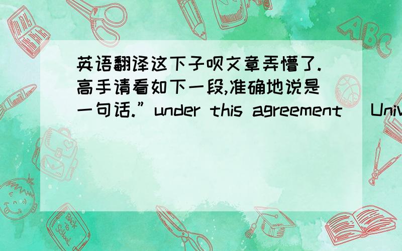 英语翻译这下子呗文章弄懵了.高手请看如下一段,准确地说是一句话.”under this agreement (Universal Copyright Convention) ,the published literary artisic and scientific works of nationals of member states protected under the