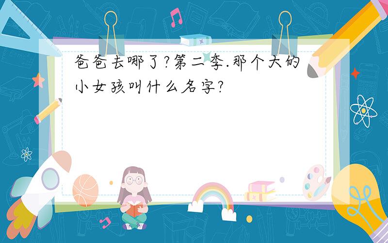 爸爸去哪了?第二季.那个大的小女孩叫什么名字?