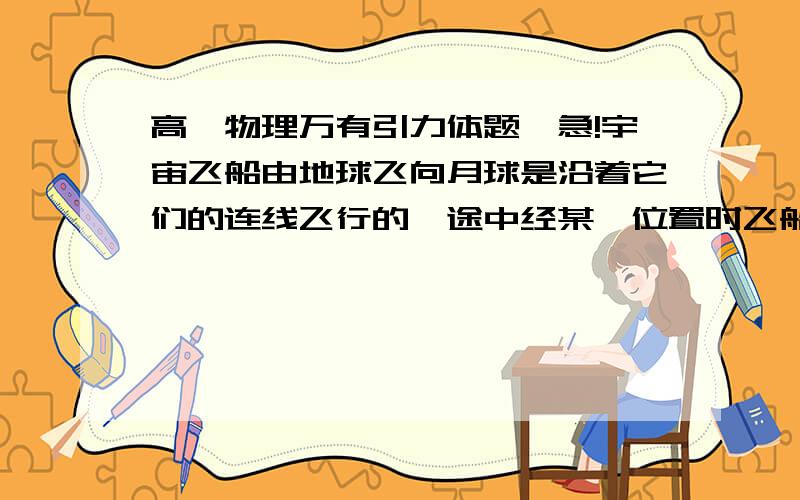 高一物理万有引力体题,急!宇宙飞船由地球飞向月球是沿着它们的连线飞行的,途中经某一位置时飞船受地球和月球引力的合力为零,已知地球和月球两球心间的距离为L,地球质量是月球质量的8