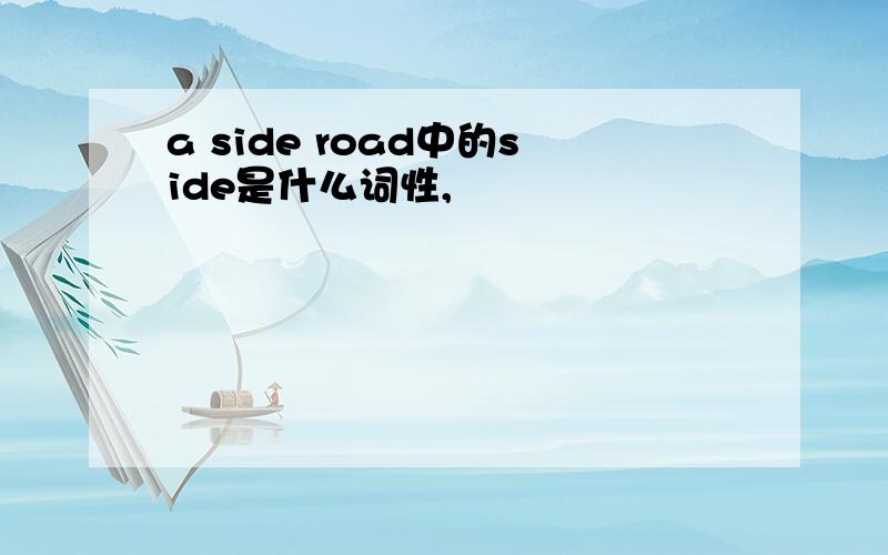 a side road中的side是什么词性,