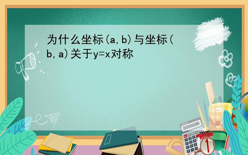 为什么坐标(a,b)与坐标(b,a)关于y=x对称