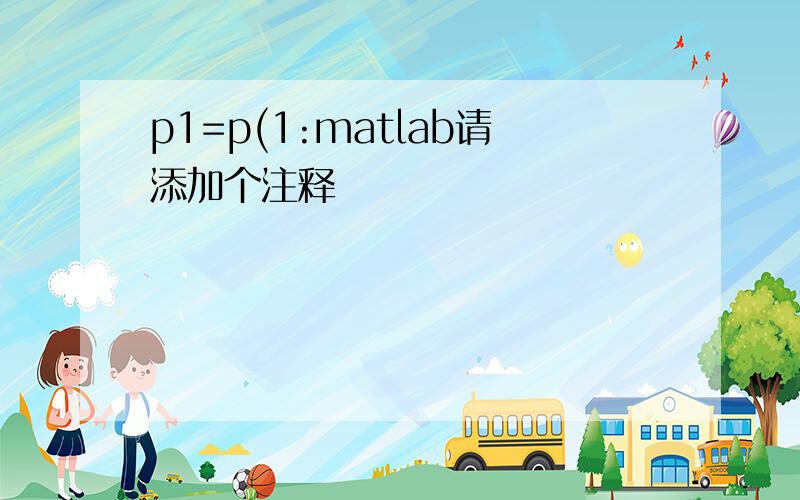 p1=p(1:matlab请添加个注释