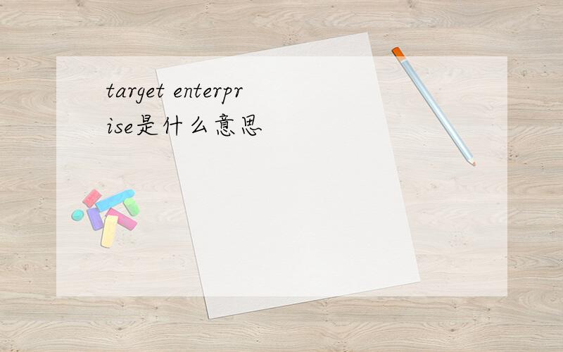 target enterprise是什么意思