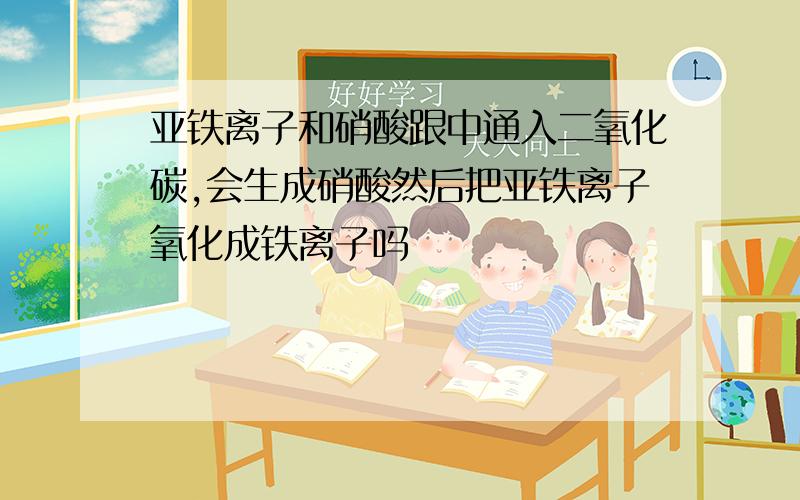 亚铁离子和硝酸跟中通入二氧化碳,会生成硝酸然后把亚铁离子氧化成铁离子吗