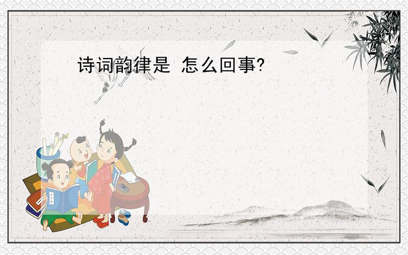 诗词韵律是 怎么回事?