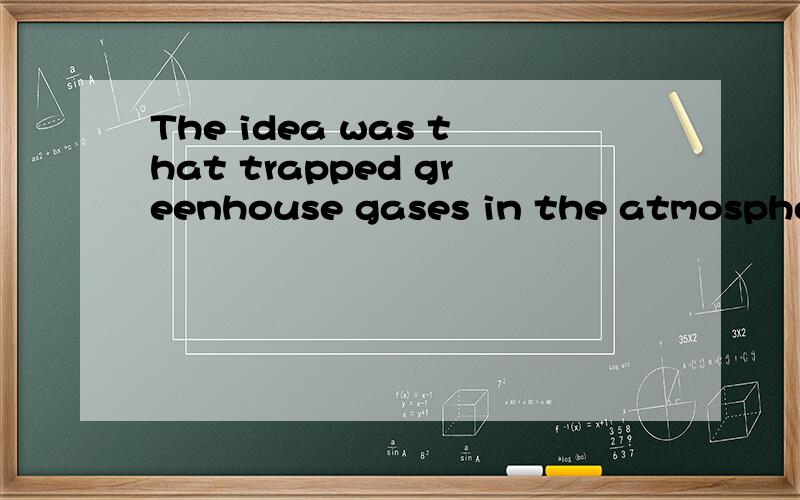 The idea was that trapped greenhouse gases in the atmospheres of Earth and Mars mighthave caused temperatures to raise enough.trapped在这里是什么意思?