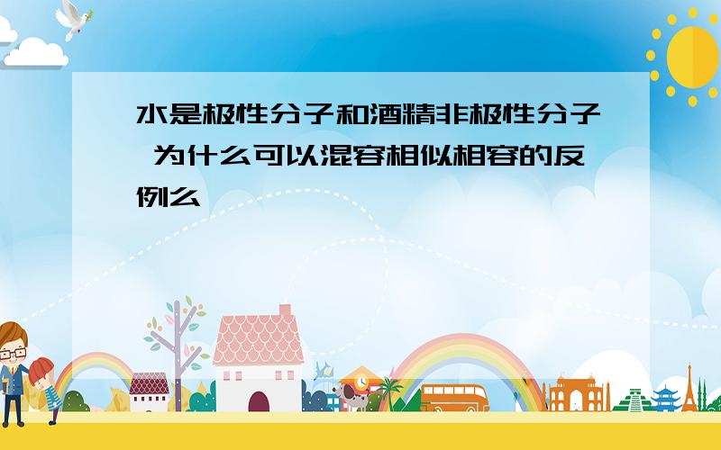 水是极性分子和酒精非极性分子 为什么可以混容相似相容的反例么