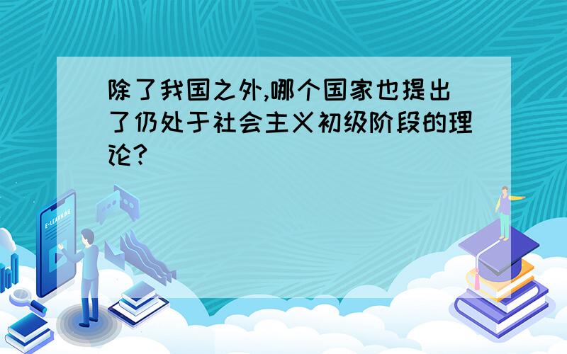 除了我国之外,哪个国家也提出了仍处于社会主义初级阶段的理论?