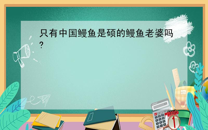 只有中国鳗鱼是硕的鳗鱼老婆吗?