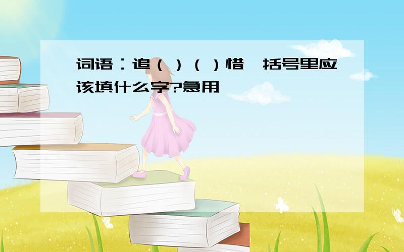 词语：追（）（）惜,括号里应该填什么字?急用