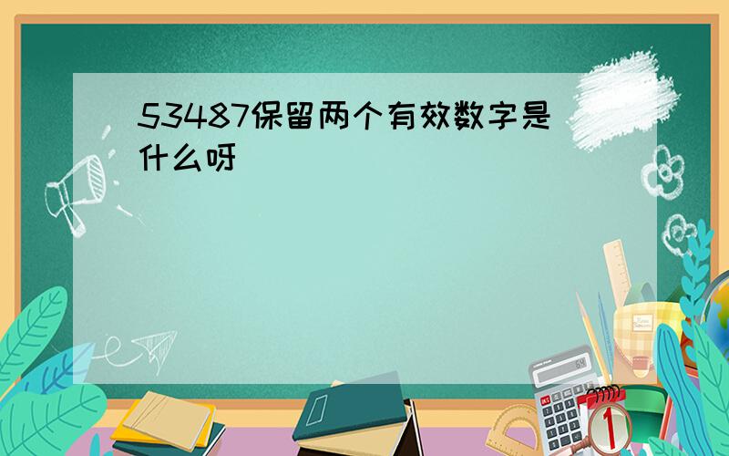 53487保留两个有效数字是什么呀