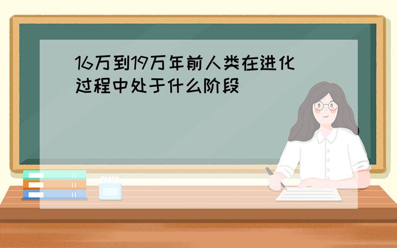 16万到19万年前人类在进化过程中处于什么阶段