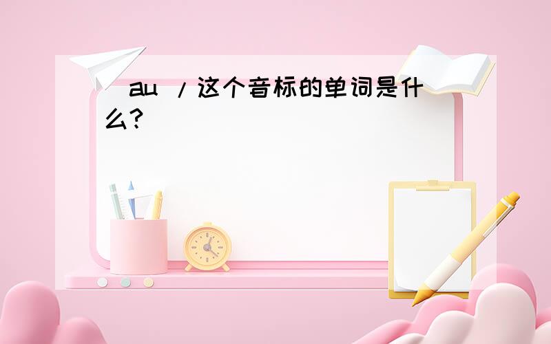 ／au /这个音标的单词是什么?