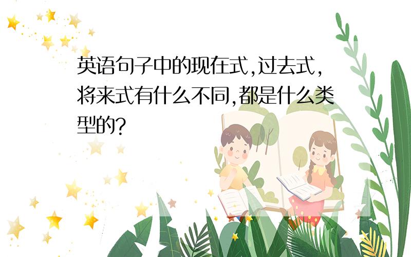 英语句子中的现在式,过去式,将来式有什么不同,都是什么类型的?