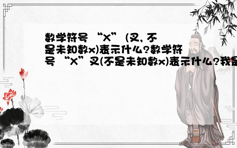 数学符号 “X” (叉, 不是未知数x)表示什么?数学符号 “X”叉(不是未知数x)表示什么?我是看一道证明图中的是凸集的题里看到的这个X代表什么啊?题目里有个注释‘the Cartesian product’