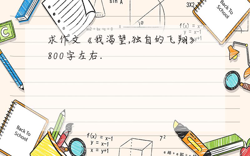 求作文《我渴望,独自的飞翔》800字左右.