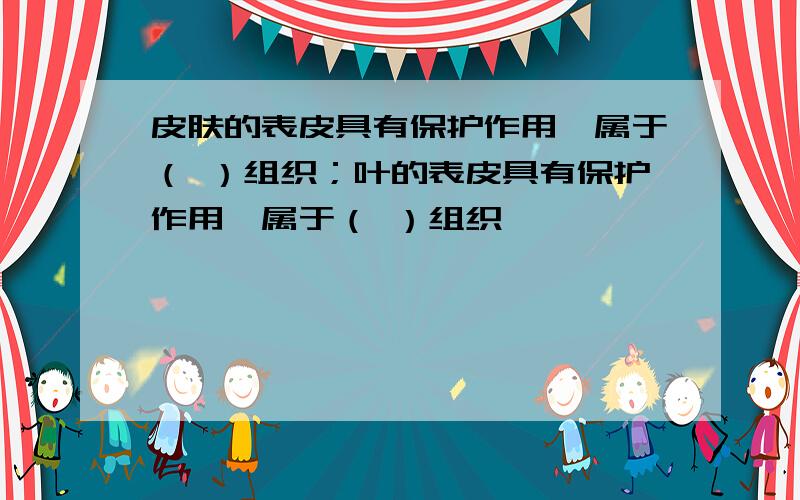 皮肤的表皮具有保护作用,属于（ ）组织；叶的表皮具有保护作用,属于（ ）组织