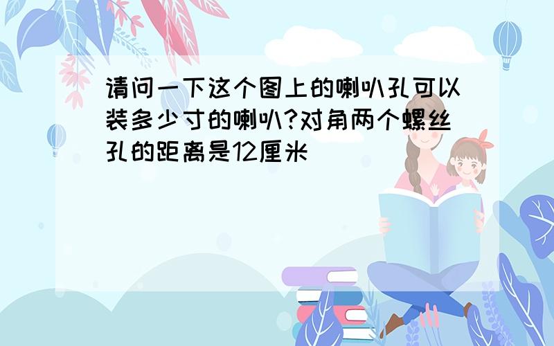 请问一下这个图上的喇叭孔可以装多少寸的喇叭?对角两个螺丝孔的距离是12厘米