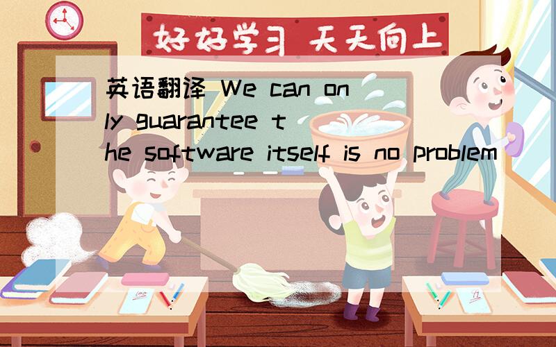 英语翻译 We can only guarantee the software itself is no problem