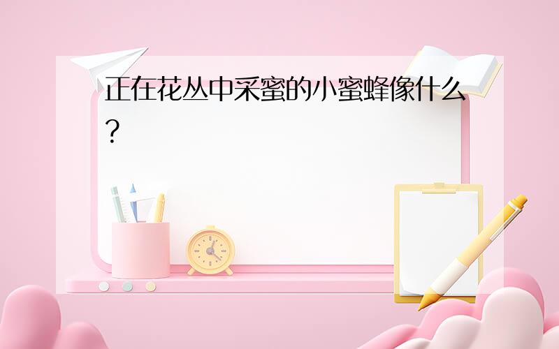 正在花丛中采蜜的小蜜蜂像什么?