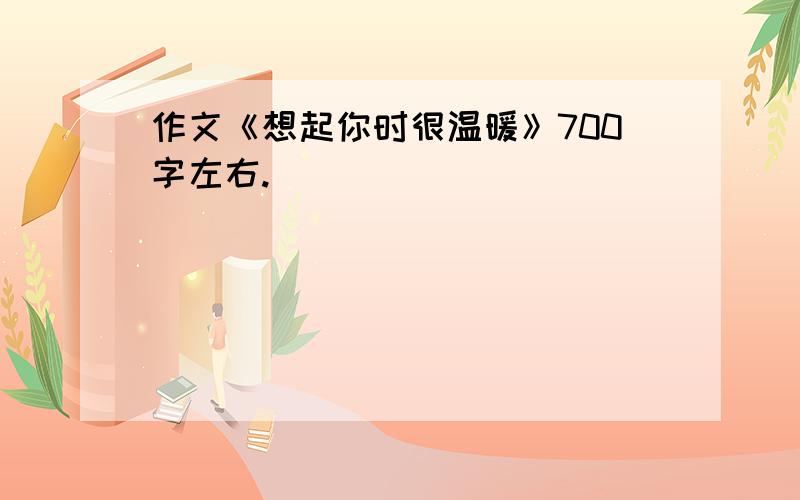 作文《想起你时很温暖》700字左右.