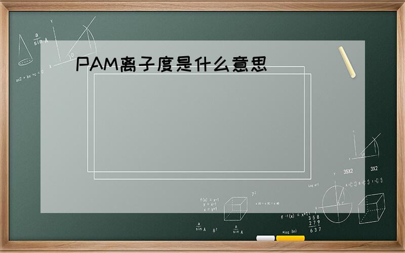 PAM离子度是什么意思