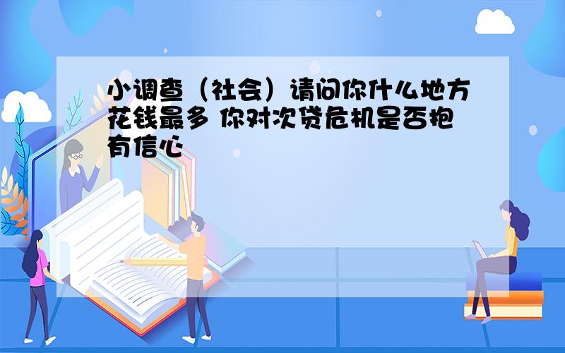 小调查（社会）请问你什么地方花钱最多 你对次贷危机是否抱有信心