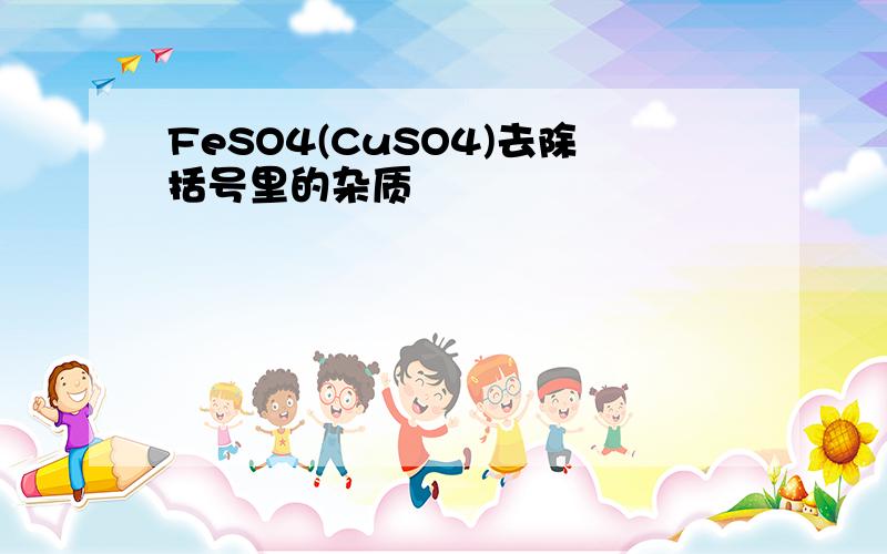 FeSO4(CuSO4)去除括号里的杂质