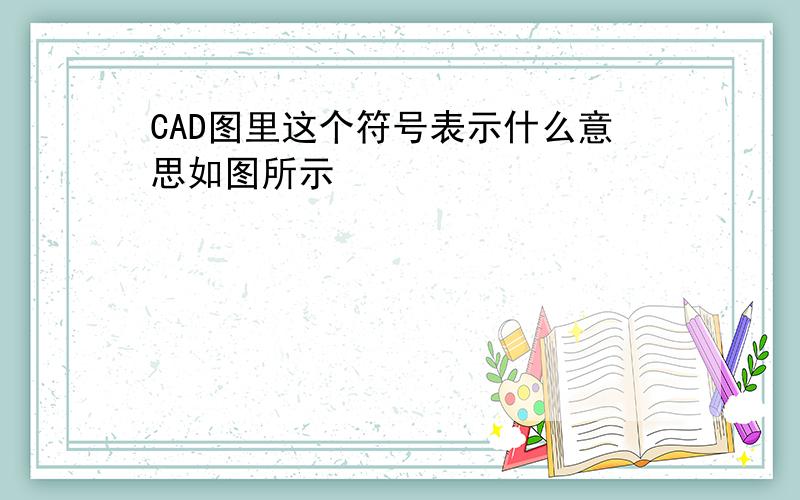 CAD图里这个符号表示什么意思如图所示