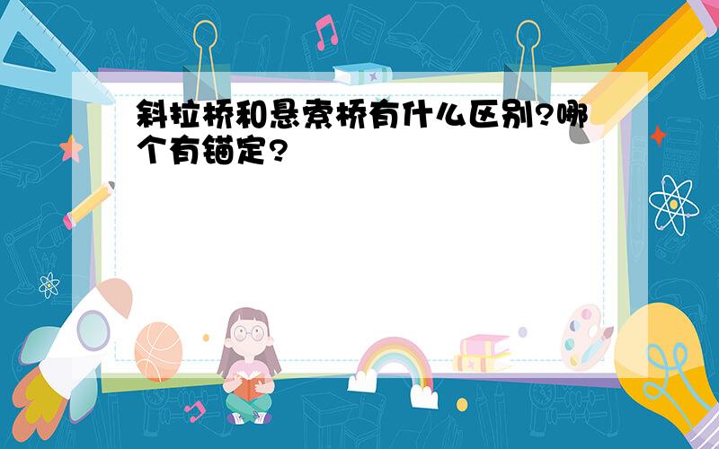 斜拉桥和悬索桥有什么区别?哪个有锚定?