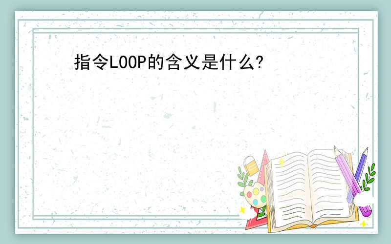 指令LOOP的含义是什么?