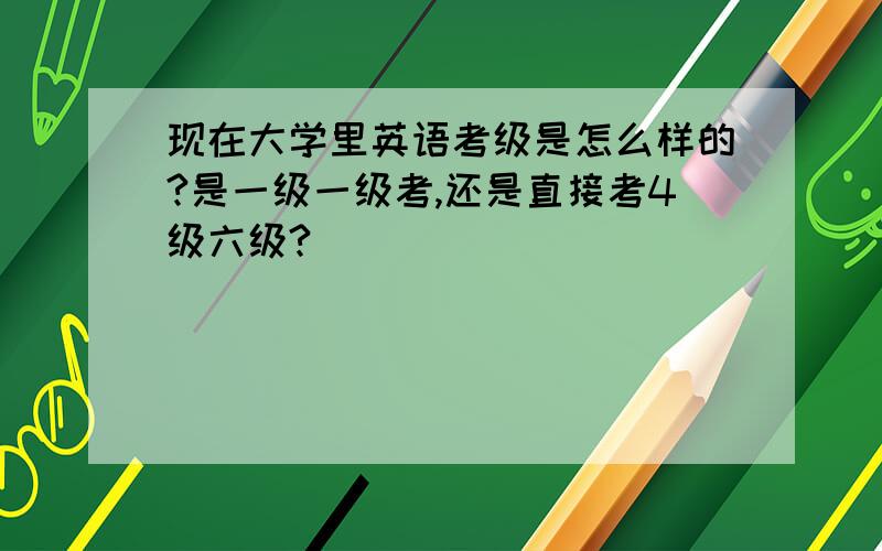 现在大学里英语考级是怎么样的?是一级一级考,还是直接考4级六级?