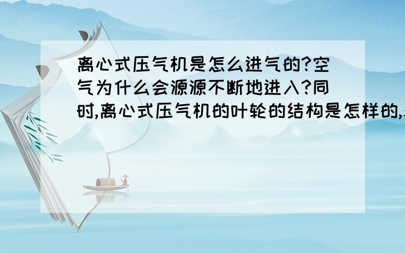 离心式压气机是怎么进气的?空气为什么会源源不断地进入?同时,离心式压气机的叶轮的结构是怎样的,表面是光滑的吗?